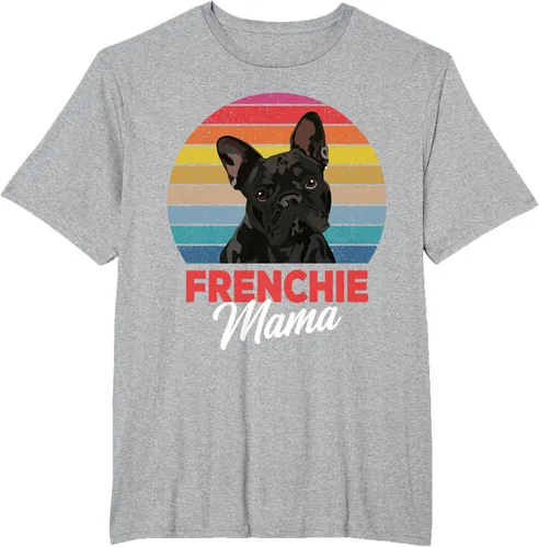 Vista 49 de Frenchie Mama - Camiseta divertida de regalo para niñas y perros Bulldog Francés, Negro, S