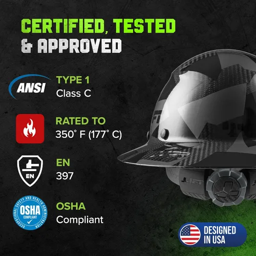 Vista 5 de Lift Dax - Casco duro de fibra de carbono de ala completa/casco
