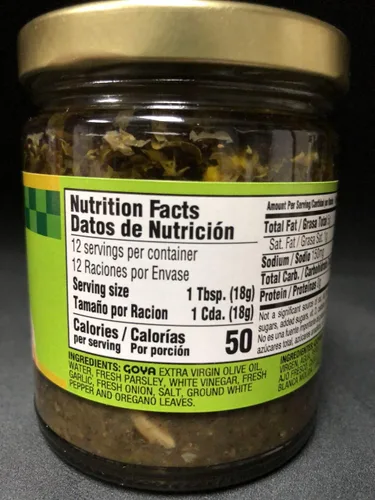 Vista 3 de Goya chimichurri salsa para filetes con aceite de oliva español 7.5 oz