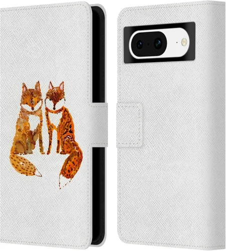 Vista 7 de Head Case Designs Wyanne Quiet Creative Animals 2 - Funda de piel con licencia oficial para Google Pixel 8 Silencioso creativo