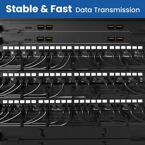Vista 8 de Cable Ethernet Cat 6 de 75 pies, cable Ethernet de alta velocidad de 10 Gbps, cable de Internet para exteriores e interiores, cable Ethernet largo
