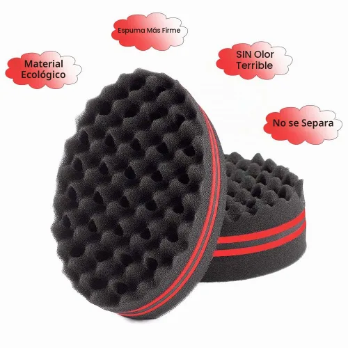 Vista 6 de Esponja mágica de peluquero para ondas, rastas, bobinas, rizado afro como herramienta para el cuidado del cabello, 2.8 pulgadas de diámetro