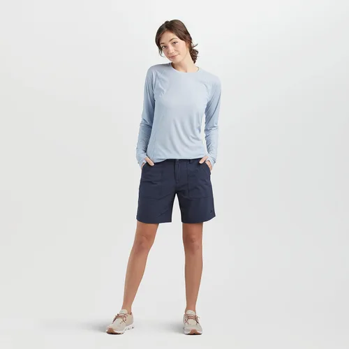 Vista 4 de Outdoor Research Pantalones cortos Ferrosi para mujer, entrepierna de 7 pulgadas