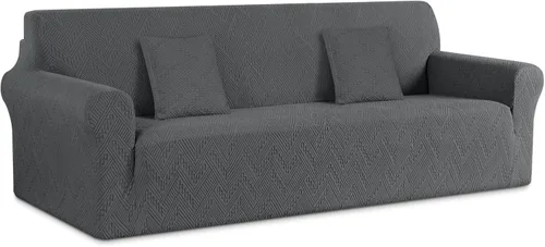 Vista 19 de Ruaozz Funda elástica para sofá de 1 pieza, fundas para sofá de 3 cojines, funda universal antideslizante para sofá, funda lavable de jacquard