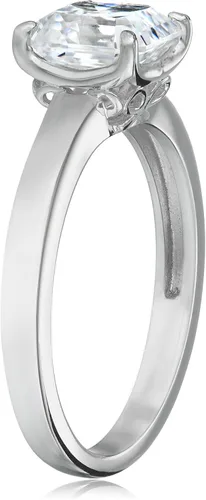 Vista 4 de Tienda Collection Sterling Silver Fancy Shape Solitaire Ring made with Infinite Elements Zirconia