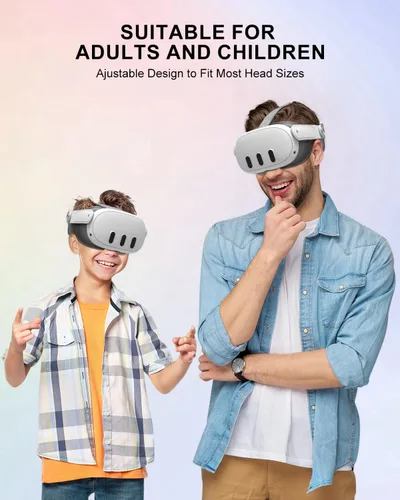 Vista 3 de for Meta Quest 3 Head Strap - Comfort Vr Accessories with Adjustable Elite Headstrap Design for MetaOculus Quest 3 Support Face Protective Pad Cover