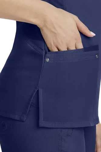 Vista 4 de Healing Hands, Purple Label Yoga 2245"Juliet, camisa de uniforme médico con cuelloe en V, para mujer