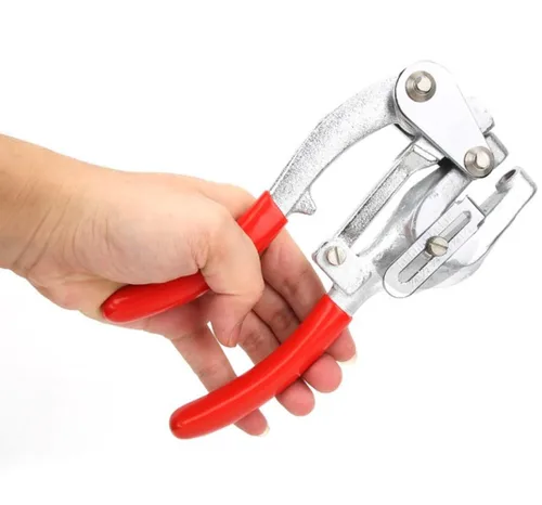 Vista 4 de Punzón eléctrico de mano y perforador de chapa metálica – Punzón de agujero de metal, juego de punzón de agujero de alta resistencia, punzón de mano
