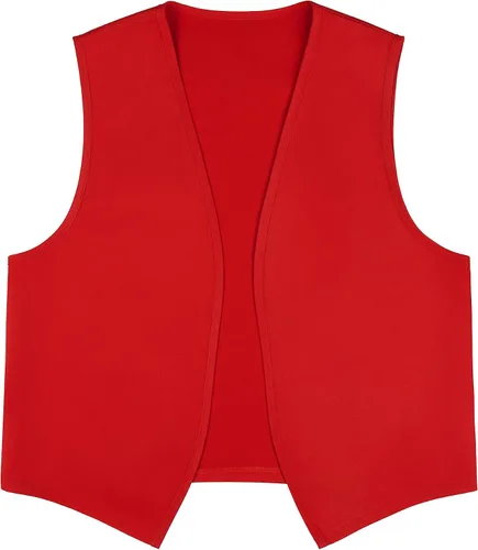 Vista 8 de TopTie Chaleco unisex sin bolsillo, chaleco victoriano, chaleco campesino, chaleco de trabajo voluntario Amarillo