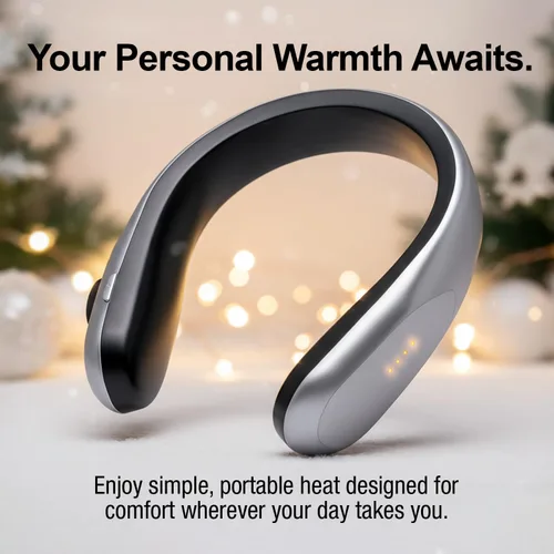 Vista 7 de Ontel Handy Heater Freedom - Calentador de cuello portátil para climas fríos, 4 ajustes de calor - Tecnología de calefacción cómoda - Inalámbrico
