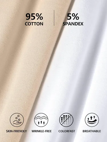 Vista 40 de Camisa Attraco de algodón, con tirantes estilo espagueti, con brasier incorporado, 2 paquetes, para mujer