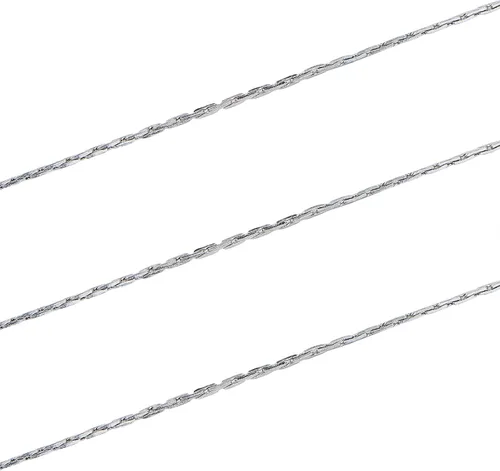 Vista 4 de LiQunSweet Cadenas sin terminar de acero inoxidable de 32.8 ft (32.8 pies) para fabricación de joyas y manualidades, 0.020 in