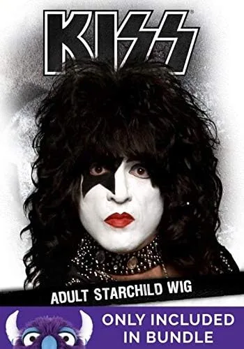 Vista 3 de KISS - Disfraz de Paul Stanley Starchild para hombre con peluca