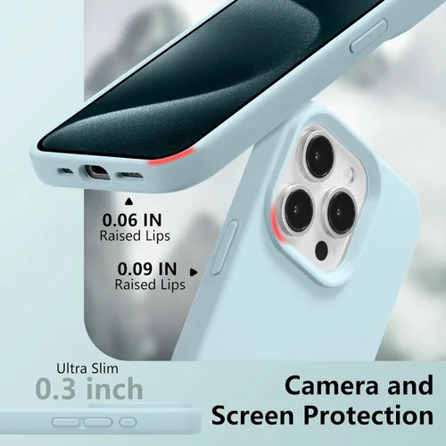 Vista 244 de Funda magnética de silicona para iPhone 13 Pro, color blanco antiguo [Compatible con Magsafe] [Forro de microfibra suave antiarañazos], funda