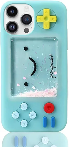Vista 7 de UnnFiko - Funda Squishy 3D estilo dibujos animados compatible con iPhone 6 / iPhone 6s, diseño de estrellas líquidas creativas, divertida, blanda