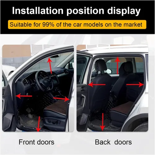 Vista 6 de Tira de sellado de puerta de automóvil de doble capa de 32.8 pies, burlete de goma en forma de B, tira de sellado automático autoadhesiva para SUV