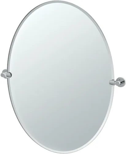 Vista 11 de Gatco 4689SM - Espejo rectangular sin marco de 24 pulgadas, cromado/montado en la pared, biselado sin marco, espejo de tocador de baño con soportes