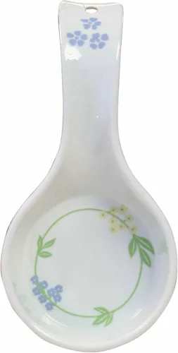 Vista 8 de Corelle Coordinates by Reston Lloyd - Soporte de cuchara doble de melamina, hoja de bambú