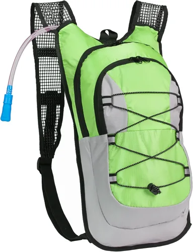 Vista 6 de Black Mountain Products Paquete de hidratación - Bolsa de agua de 2 litros con compartimento de almacenamiento extra grande Negro