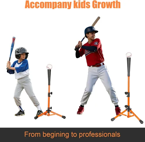 Vista 7 de Storgem Baseball and Softball Tee,Batting Tee for Kids,Baseball Tees for Hitting,T Ball Training Stand,Easy Height Adjustment
