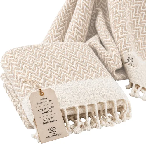 Vista 18 de Madamelique Exclusivo juego de toallas de mano de 2 a 18 x 40 pulgadas, toalla decorativa de baño para manos, cara, cabello, yoga, té, paños