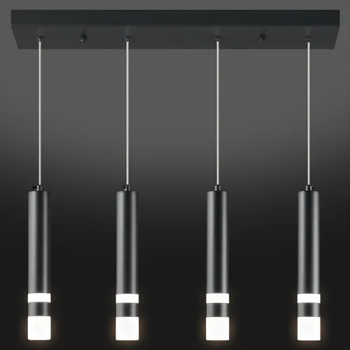 Vista 10 de Lámpara colgante moderna para comedor de 5 luces, accesorio de cocina regulable LED cromado mini iluminación colgante para isla de cocina, luces