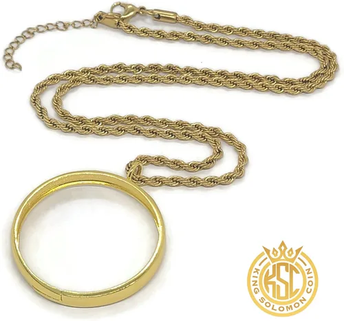 Vista 4 de Cuarto Pentáculo de Mercurio + 72 nombres de Dios + 1FitAll King Salomon Moneda bisel de kabbalah Seal Talismán Collar, Metal, no conocido