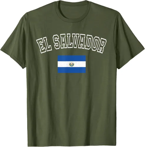 Vista 52 de Camiseta vintage con diseño de la bandera de El Salvador