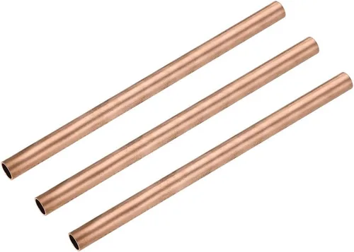 Vista 30 de uxcell Tubo redondo de cobre, 0.276 in OD 0.008 in espesor de pared 11.811 in longitud tubo recto tubo 3 piezas