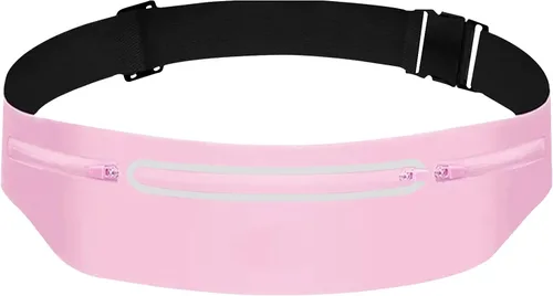 Vista 9 de Riñoneras para mujeres, riñonera impermeable para hombres, cinturón ajustable para correr, riñonera de bolsillo delgado expandible, bolsa