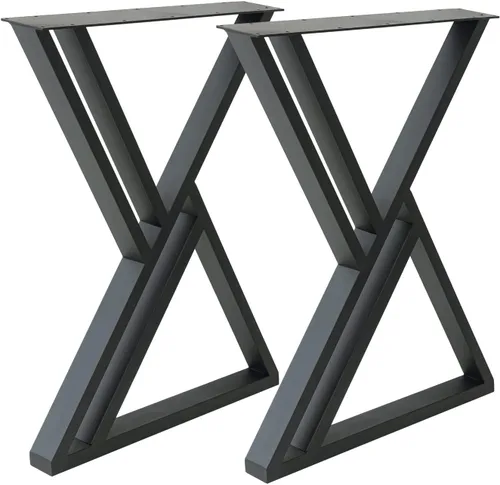 Vista 11 de Juego de 2 patas de escritorio de metal, patas de mesa en forma de T resistentes de 28 pulgadas de alto x 16 pulgadas de ancho, patas de metal