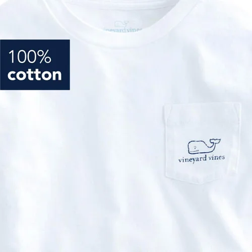 Vista 3 de vineyard vines Kids' Long Sleeve Vintage Whale Pocket T-Shirt