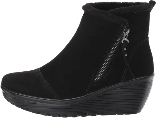 Vista 12 de Skechers Botines de cuña con cremallera paralela para mujer estilo casual cómodo a la moda