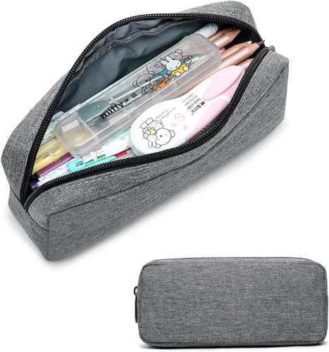 Vista 8 de Della Gao - Estuche pequeño para lápices de gran capacidad, bolsa para marcadores y lápices, bolsa para monedas, organizador de papelería de oficina