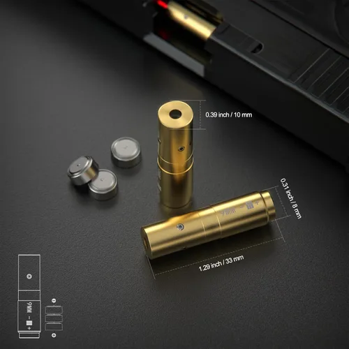 Vista 4 de Feyachi Bore Sight 0.354 in Red Dot Laser Zeroing Bore Sighter Pistol Laser Boresighter con 3