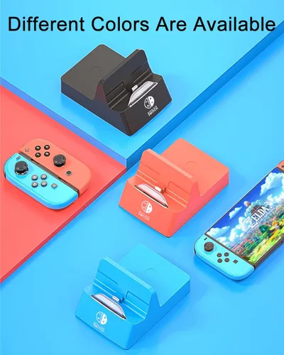 Vista 6 de Switch Dock para Nintendo Switch, estación de acoplamiento portátil Nintendo Switch para TV con puertos de carga 4K HDMIUSB 3.0USB-C, repuesto