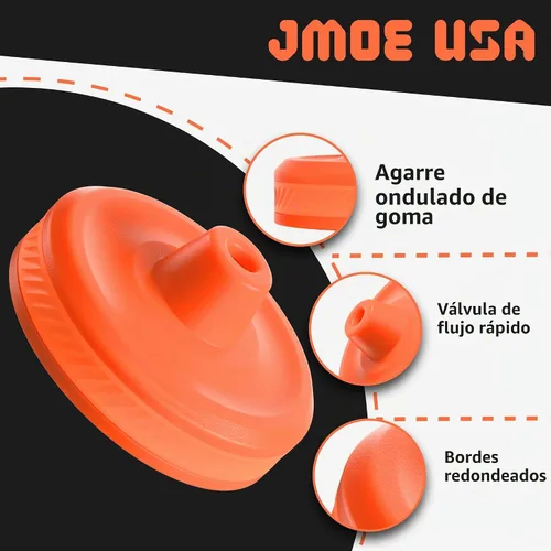 Vista 3 de Jmoe USA Tapa mejorada para botella de agua Gatorade Se adapta a versiones exprimibles de 32 onzas y 30 onzas Válvula de flujo más rápido