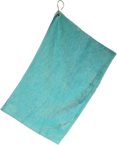 Vista 6 de Toalla de algodón para bolsa de golf con clip (Aqua)