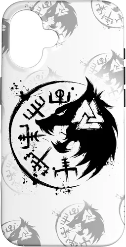 Vista 31 de iPhone 14 Plus Fenrir Wolf Fenris-Wolf - Viking Vegvisir Valknut Case