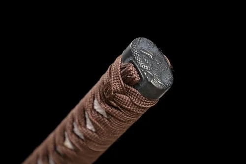 Vista 6 de Katana verde hecha a mano, espada samurái japonesa 1095 de arcilla de acero templada, hoja de afeitar de espiga completa, afilada, regalos para él