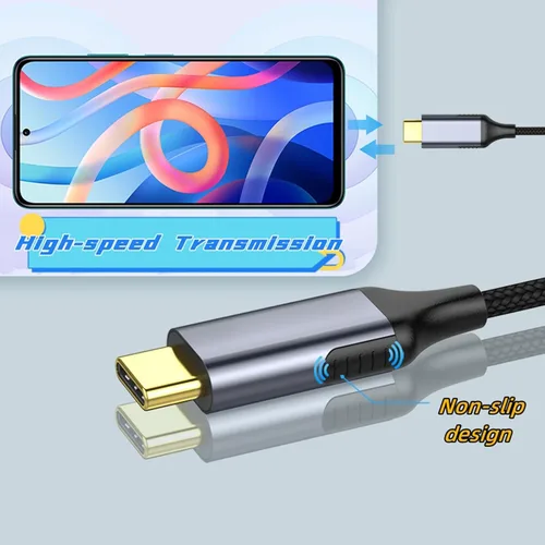 Vista 3 de Cable USB C a DisplayPort de 6 pies, DP a USB C para monitor