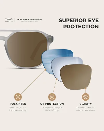 Vista 3 de WearMe Pro Gafas de sol rectangulares polarizadas de doble puente para hombre