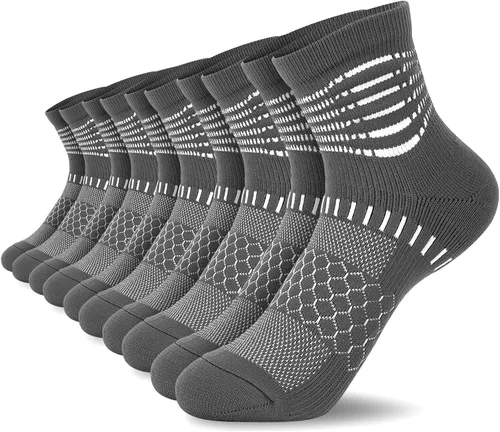 Vista 16 de IRAMY Calcetines de compresión de tobillo Coolmax para mujeres y hombres, calcetines que absorben la humedad, alivio de la fascitis plantar, 3/5