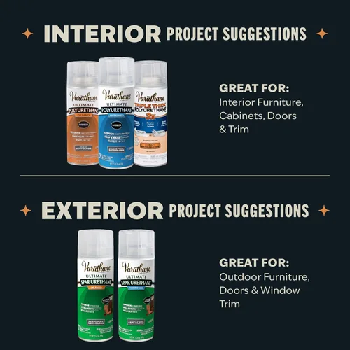 Vista 7 de Varathane Spray Poliuretano Ultimate Cristal Claro a Base de Agua Protección para Madera Interior Tiempo de Secado Rápido Fácil Limpieza