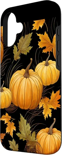 Vista 2 de Autumn Leaves Pumpkins Fall Season Thanksgiving Halloween Case for iPhone 16