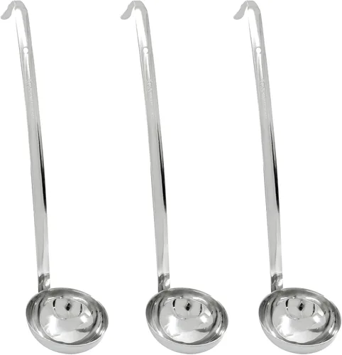 Vista 8 de Piutouyar Juego de cucharones de sopa de 3 onzas con mango largo con gancho