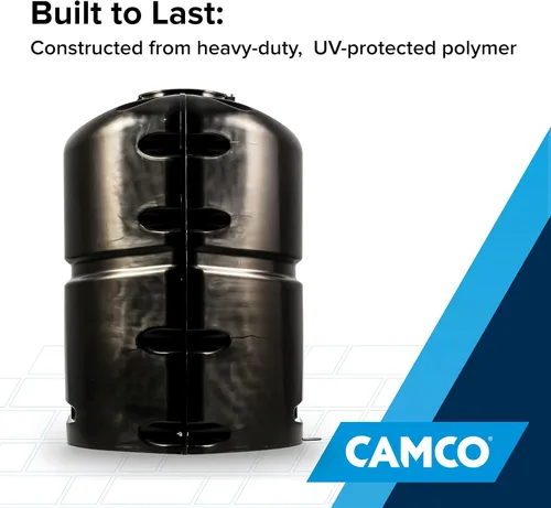 Vista 10 de Camco Cubierta de tanque de propano individual para cámper/RV - Cuenta con un panel superior extraíble y un diseño de polímero de servicio pesado