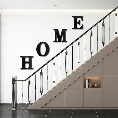 Vista 3 de AOCEAN Letras de madera negra de 8 pulgadas Letras de madera sin terminar para decoración de Halloween Letras decorativas de pie Tablero