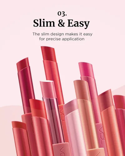 Vista 4 de VDL Lip Stain Comfort Slip Lipstick 13, Cafe Romano, lápiz labial ligero, mate y suave para una comodidad sin esfuerzo. Color de labios vibrante