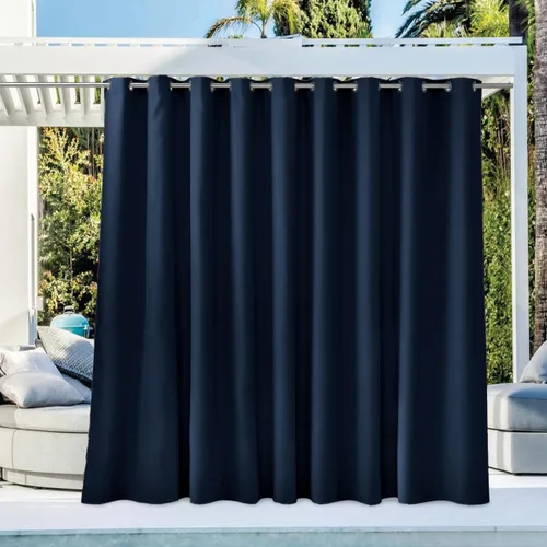 Vista 18 de NICETOWN Cortina para Exteriores para Patio Impermeable de 84 Pulgadas de Ancho, Aislamiento Térmico con Ojales Antioxidantes Bloqueo UV Cortina